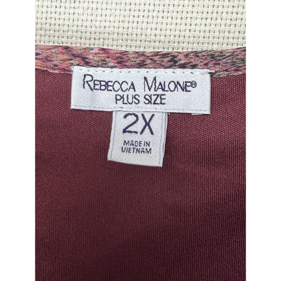 Rebecca Malone Women's Plus Sz 2X 3/4 Split Sleeves Multicolor Ombre' Stripes - Picture 10 of 16